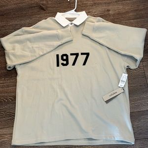 ESSENTIALS Beige '1977' Rugby Polo